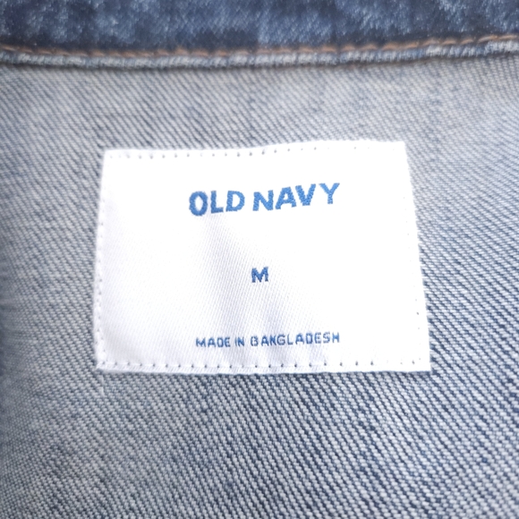 Old Navy Denim Jean Jacket Medium/Dark Wash Size Medium - Picture 6 of 7
